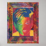 Peter Max style Princess Diana collage Posters