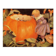 Peter, Peter, Pumpkin-Eater Nursery Rhyme Postcard
