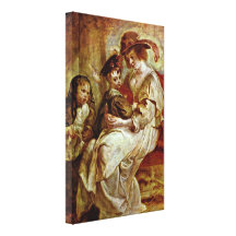 Peter Rubens - Helene Fourment with two children Canvas Prints