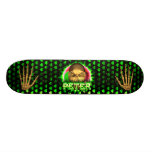 Peter skull green fire Skatersollie skateboard
