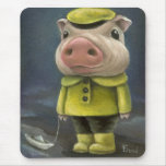 Peter the pig sailing his boat mouse pad