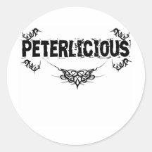 Peterlicious Round Stickers