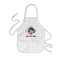 Petit Baker occupé badine le tablier