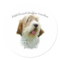 Petit Basset Griffon Vend�en Dad 2 Round Stickers