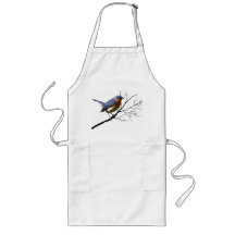 Petit bleu d'oiseau, tabliers