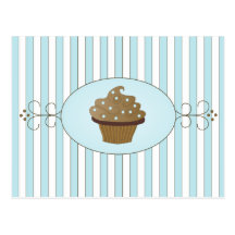 Petit gâteau bleu cartes postales