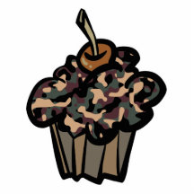petit gâteau de camouflage photo en relief