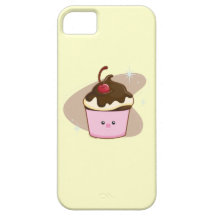Petit gâteau de cerise de chocolat étuis iPhone 5