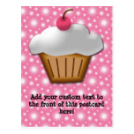 Petit gâteau de coupe-circuit avec la cerise rose  cartes postales
