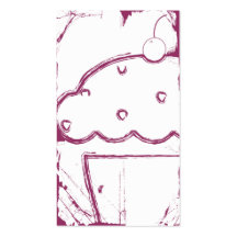 petit gâteau grunge de cerise cartes de visite professionnelles