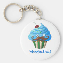 Petit gâteau Mustached Porte-clé
