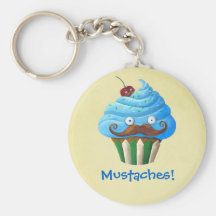 Petit gâteau Mustached Porte-clefs