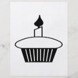 Petit gâteau noir et blanc tract personnalisé