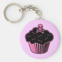 Petit gâteau rose de poison porte-clé