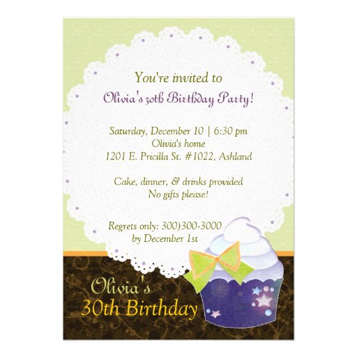 Petit gâteau snob + Invitations de fête d'annivers