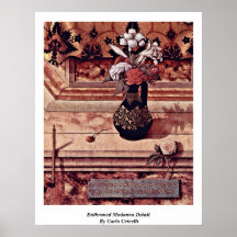 Petit groupe couronné de Madonna par Carlo Crivell Poster