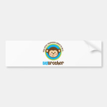 Petit singe allant être un frère autocollant pour voiture