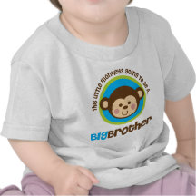 Petit singe allant être un frère t-shirts
