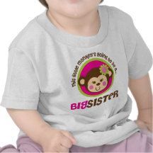 Petit singe allant être une grande soeur t-shirt