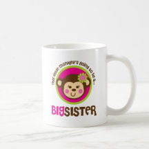 Petit singe allant être une grande soeur tasses à café