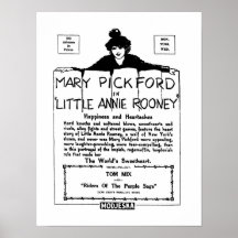 Petite Annie Rooney annonce de film silencieux de  Affiches
