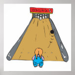 petite boule de gouttière de bowling de doigt posters