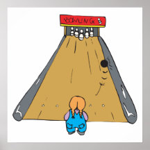 petite boule de gouttière de bowling de doigt posters