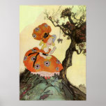 Petite comptine vintage d'araignée de Mlle Muffet  Posters
