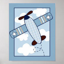 Petite copie d'art de mur de crèche d'avion d'avia affiche