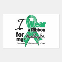 Petite-fille - Cancer de foie Ribbon.png Stickers En Rectangle