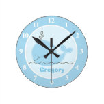 Petite horloge murale personnalisée de baleine ble horloges murales