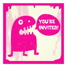 Petite invitation de monstre - ROSE
