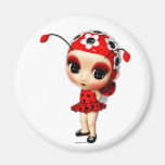 Petite Mlle Ladybug Magnets Pour Réfrigérateur