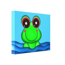 Petite toile heureuse de Froggy Impression Sur Toile