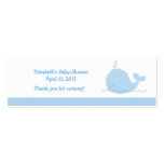Petites douche de baleine bleue/étiquette faveur d cartes professionnelles
