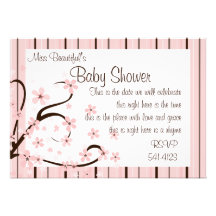 Petites fleurs roses invitations personnalisées