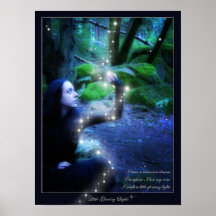 Petites lumières rougeoyantes posters
