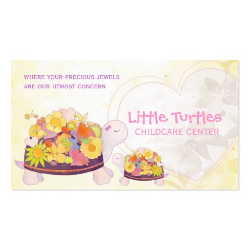 Petites tortues Childcare ou cartes de visite de g Cartes De Visite Professionnelles