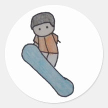 Petits autocollants d'un surfeur