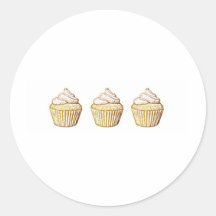 petits gâteaux autocollants ronds