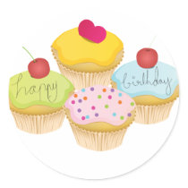 Petits gâteaux d'anniversaire autocollants