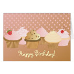 Petits gâteaux de joyeux anniversaire carte de vœux