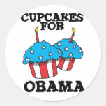 Petits gâteaux pour Obama Adhésif Rond