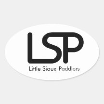 Petits Paddlers de Sioux Stickers Ovales