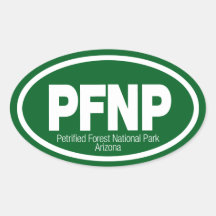 Petrified Forest National Park Oval Stickers