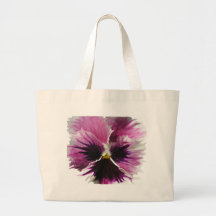 petrified pansy canvas bags