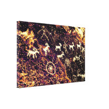 PETROGLYPHS NEVADA DESERT AMERICAN SOUTHWEST STRETCHED CANVAS PRINT