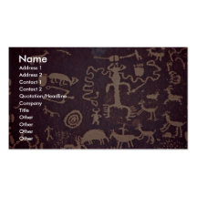 Petroglyphs, Newspaper Rock, Utah, U.S.A. Business Card