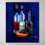 Pétroles, vinaigre, et piments affiche