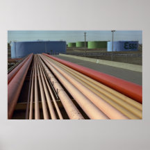 Petroleum-product pipes, toward the warehouse posters